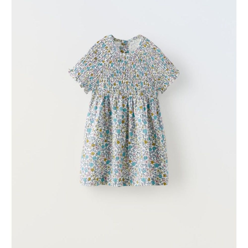Zara Floral Smocked Dress